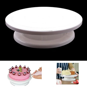 

DIY Cake Turntable Baking Silicone Mold Cake Plate Rotating Round Cake Decorating Tools Rotary Table Pastry Supplies Cake Stand