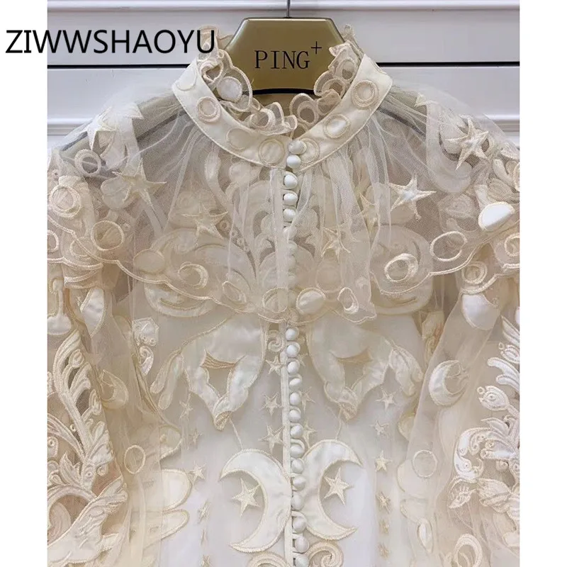 Ziwwshaoyu Brand Runway Women's Shirt Tops Luxury