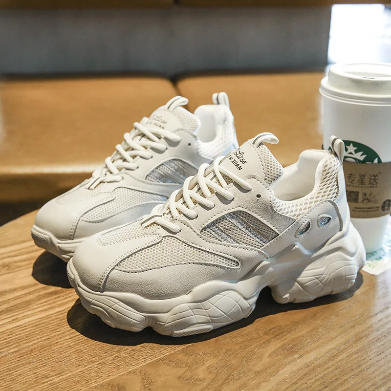 

2019 High Heel Lady Casual Shoes Wedges Women Sneakers Leisure Platform Shoes Breathable Increasing Slip on Footwea G14-53