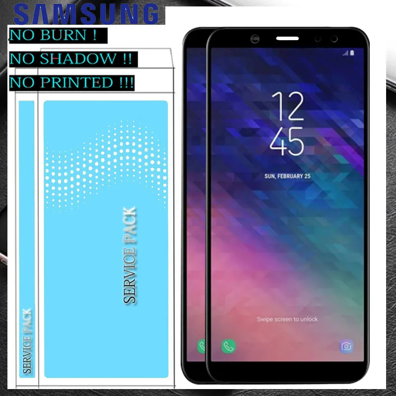 Оригинальный 5 6 ''Супер AMOLED LCD Замена для SAMSUNG Galaxy A6 2018 A600 A600F SM A600FN сенсорный