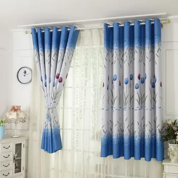 

Blackout Pastoral Style Printed Curtain Home Decoration.