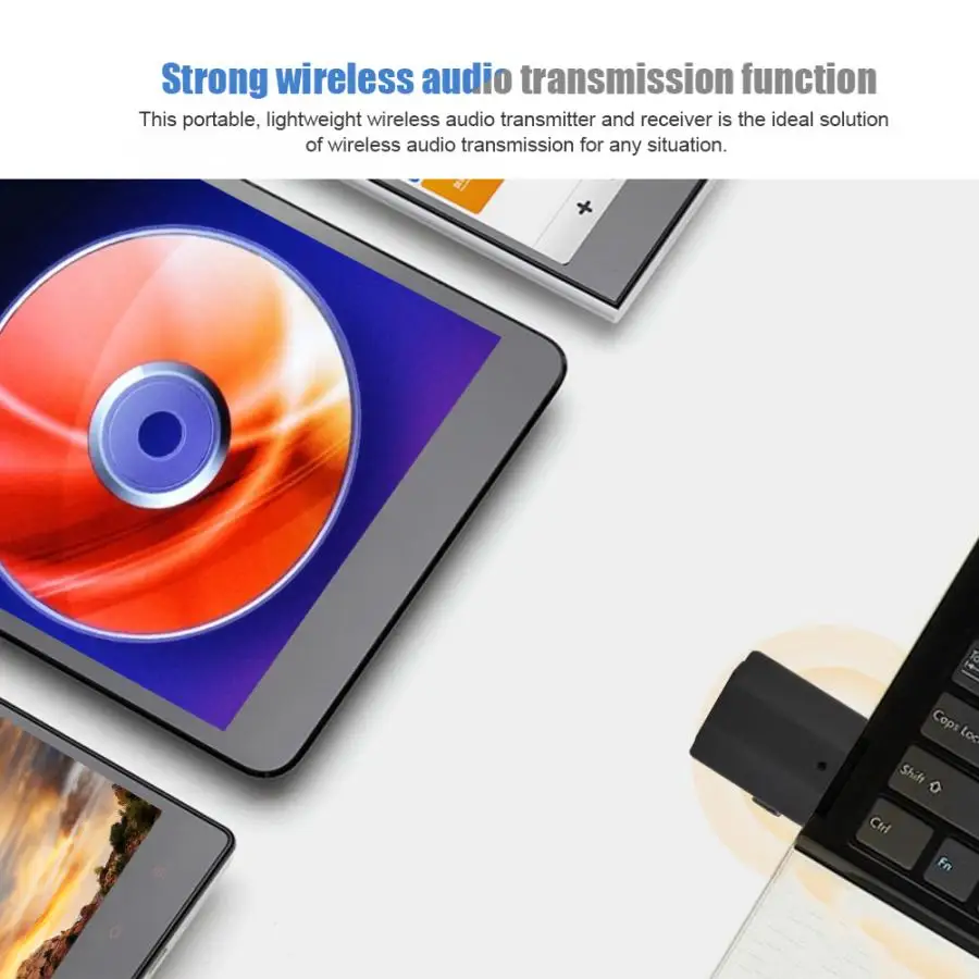 Универсальный USB Bluetooth 5,0 беспроводной аудио передатчик приемник 2 в 1 адаптер для компьютера/ноутбука/планшета/домашней стерео системы