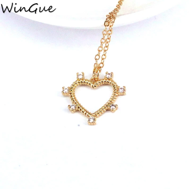 Ожерелье для женщин из прозрачного циркона ожерелье золотого и серебряного