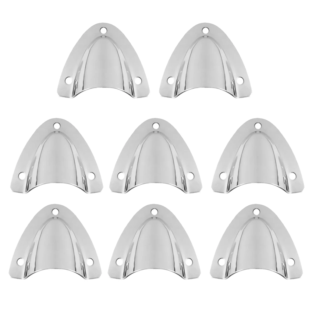 8pcs Boat Clam Shell Vent Ventilator Polished 316 Stainless Steel Hardware