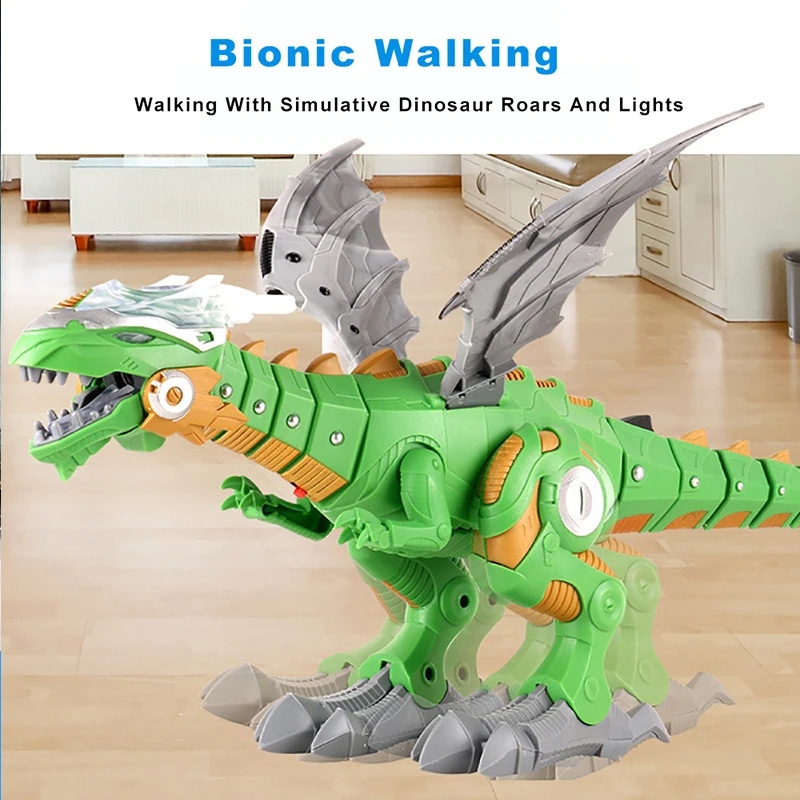 Электрический динозавр, модель, набор для детей, ходьба, спрей, качели, робот, игрушка, электронная модель животного, светильник, звуковые игрушки для детей