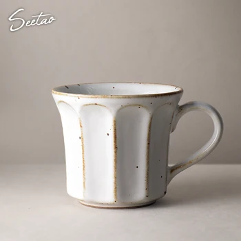 

Cute Luxury Creative Mug Ceramic White Gifts Couple Travel Mugs With Lid Crockery Canecas Divertidas Kitchen Dining Bar EA60MK