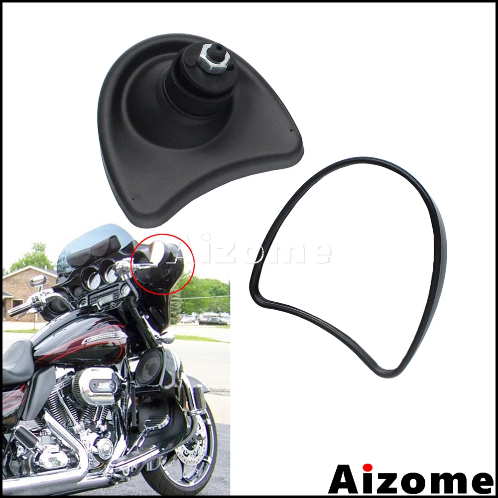 Black Batwing Inner Fairing Mount Side Rear Mirrors For Harley Street ...