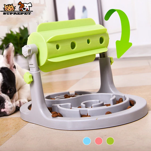 SUPREPET Interactive Pet Dog Cat Food Bowl Puppy Feeder Puzzle Toy Slow  Feeder for Dog Kitten