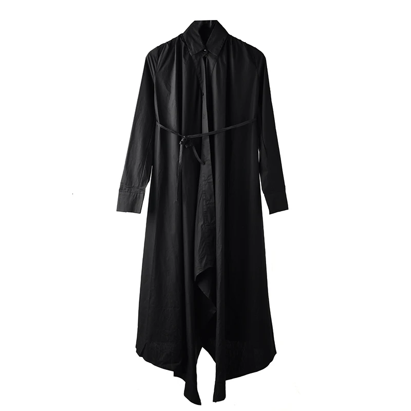 New Fashion Style Black Bandage Asymmetrical Shirt Dress Fashion Nova Clothing