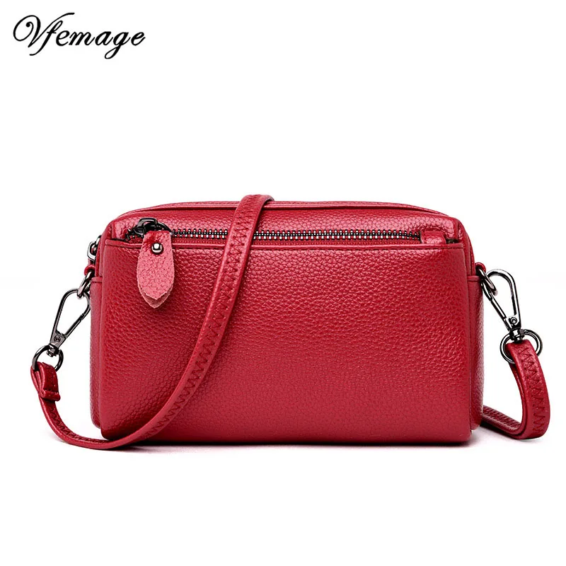

Vfemage Hot Brand Small Shoulder Bags For Women Genuine Leather Female Messenger Bag Small Flap Clutch Ladies Crossbody Bag 2019