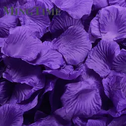 100pcs Colorful Silk Rose Petals - Romantic Table Confetti (Purple)