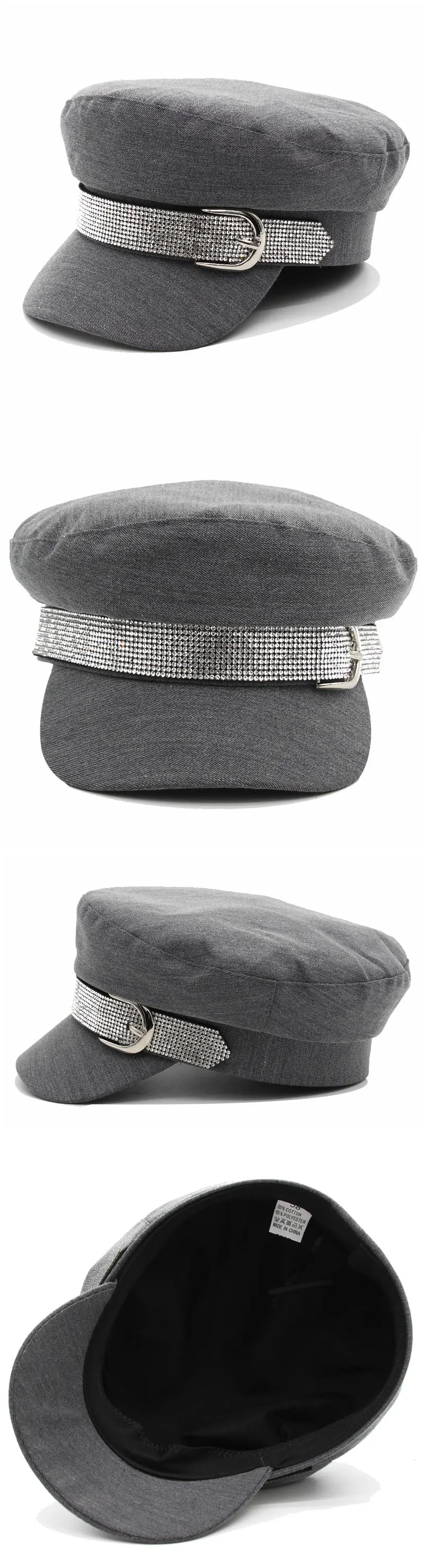 Новый Алмазный берет femme Восьмиугольные шляпы для женщин плоские военные кепки женская шляпа повседневные береты шляпа gorras gorro Осенняя