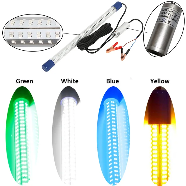 LED fishing lamp (A) and LED fishing vessel (B).
