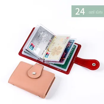 

Fashion PU Leather Function 24 Bits Card ID Passport Card Wallet Case Business Card Holder Men Women Credit Passport Card Bag