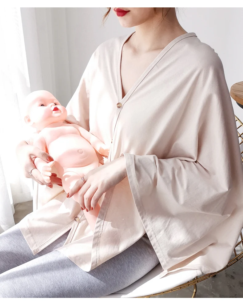 High Quality Cotton Nursing Top Maternity T Shirt Pregnancy Tee Shirt Top Solid V-Neck Breastfeeding Clothes For Pregnant Women pregnant swimsuits Maternity Clothing