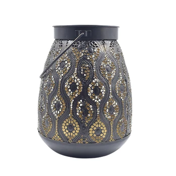 

Hot XD-Solar Lantern Hanging Garden Outdoor Lights Metal Waterproof LED Table Lamp with Handle