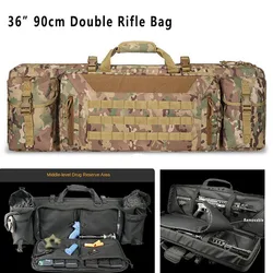Bolsa táctica para Rifle doble, mochila para M4, Ak47, carabina, Airsoft, accesorios portátiles para caza, 36 pulgadas, 90cm