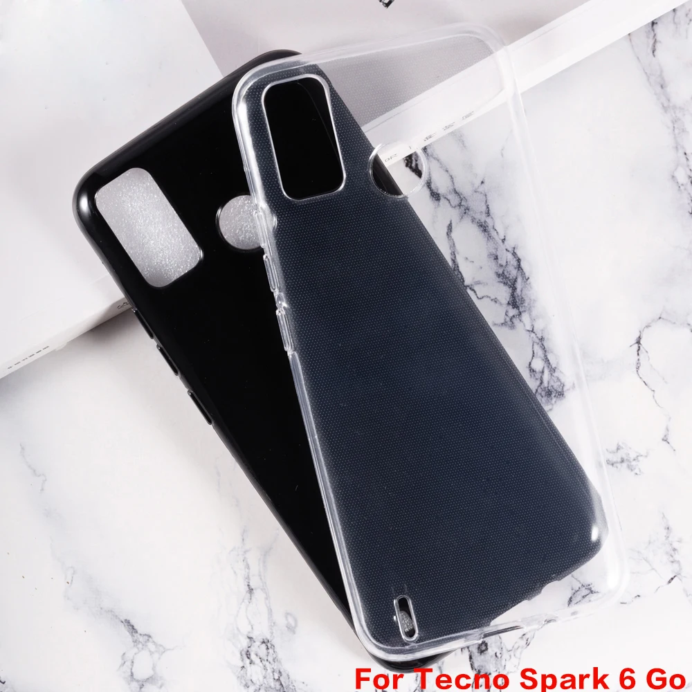Чехол-накладка для Tecno Spark 6 Go из мягкого силикона ТПУ | Мобильные телефоны и