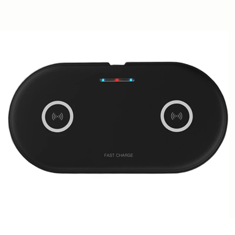 

Dual 10W Wireless Charger For iPhone X XS Max Xr Qi Double Fast Charging Dock Station For Samsung Galaxy S8 S9 Note 9