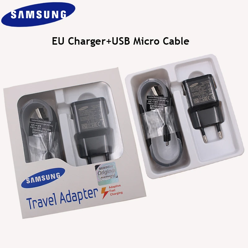 Samsung Adaptador de cargador rápido, Cable Micro USB de rápida AFC de 15W para Galaxy S6, S7, edge Plus, A10, A01, core, J8, J7, J6, J4| Cargadores de teléfono móvil| - AliExpress
