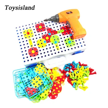 

DIY Baby Tool Toys Child Motoric Skill Electric Drill Nut Learning Toy For Educational Toys Blocks Sets for Kids