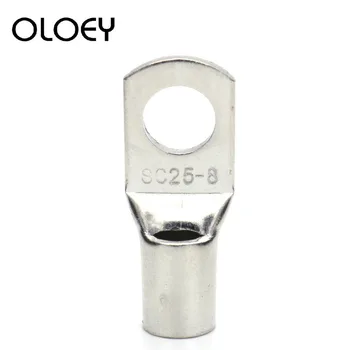 

SC 4-4 4-5 4-6 4-8 Crimp Terminal Tinned Wire Terminal Cable Connector Copper Nose Terminal Wire Connector Copper Cable Lug Kit