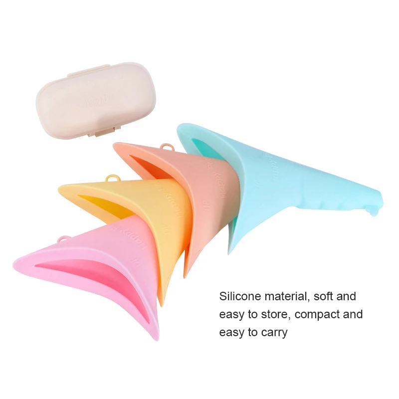 

New Multifunctional Female Urinal Outdoor Travel Emergency Portable Standing Silicone Urinal Storage Box Emergency Pee Bag