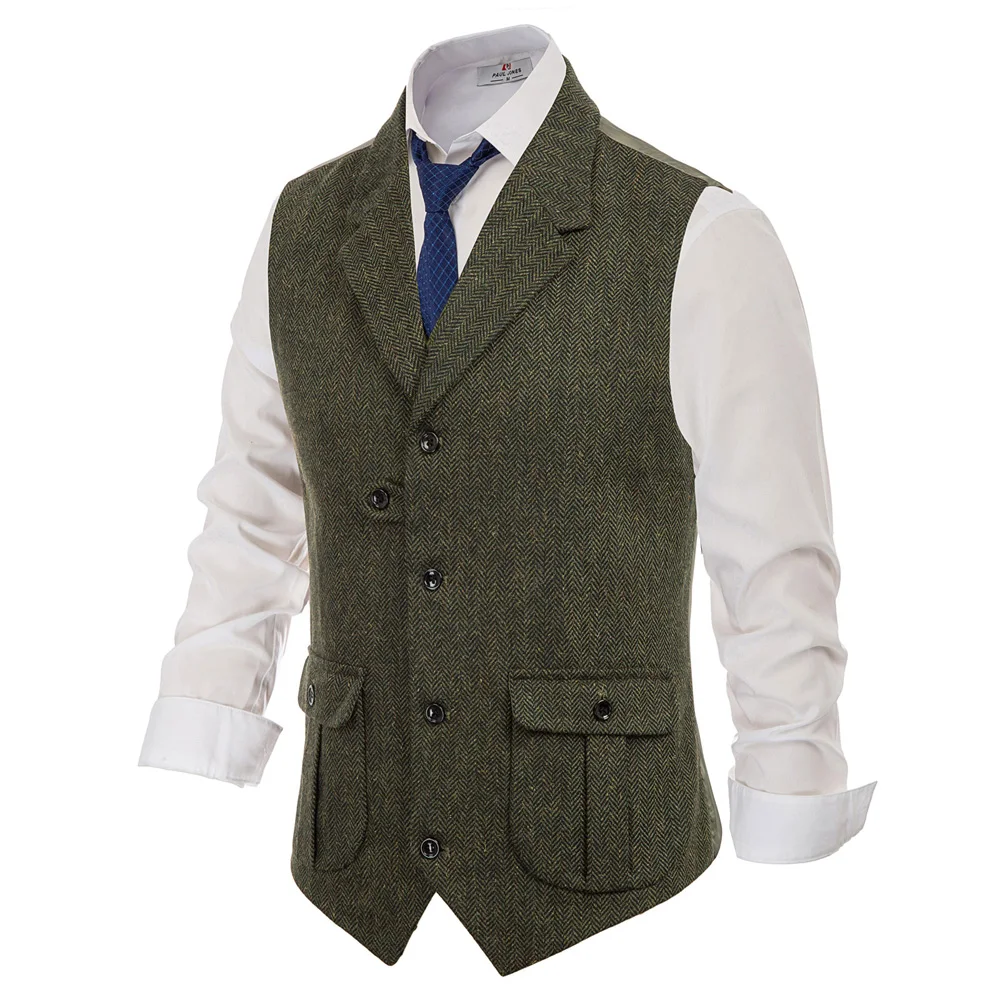 Men's vest coat Casual Stylish Notch Lapel Handkerchief Hem Vest Coat With Pockets summer autumn fo
