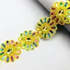 4 Yards/lot Polyester Embroidery Colorful Sequin Stick-on Lace Ribbon Trims DIY Sewing Garment Handmade Materials 5cm Wide ► Photo 3/6