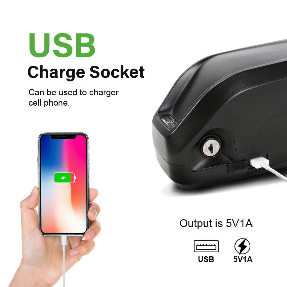 Hailong Ebike батарея 36В 48В 18650 литиевая с USB для электровелосипеда Velo электрика мотора