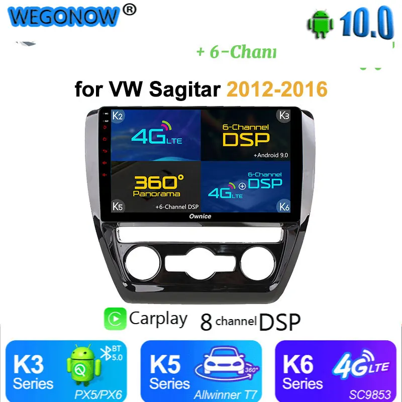 Ownice DSP carplay 10 1 дюймов Android автомобильный DVD радиоприемник с GPS 4G Bluetooth для Volkswagen VW
