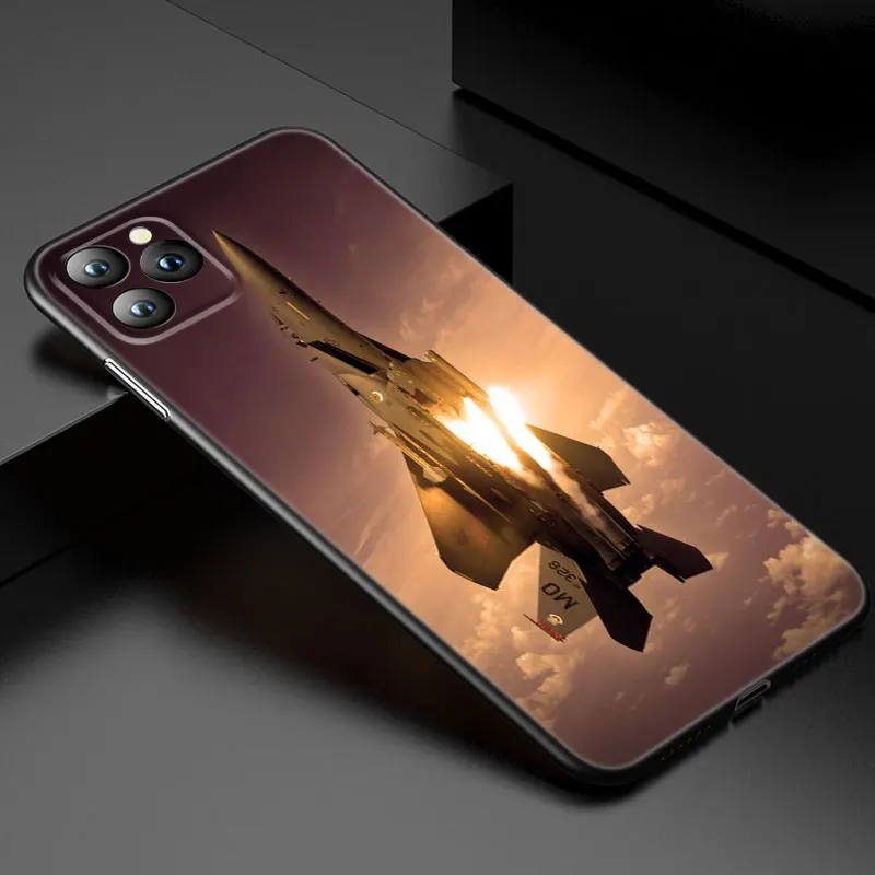 Air Force Fighter Phone Case For Apple iPhone 13 12 Mini 11 Pro XS Max XR X 8 7 6S 6 Plus 5S 5 SE 2020 Soft TPU Black Cover- H521be3ffdcb34e6ea60845de7480ae85N