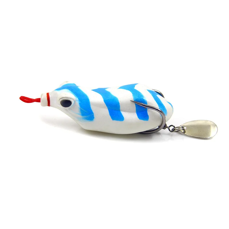 

1Pcs Soft Frog Fishing Lure Lifelike Swimbait 3D Eyes Rotating Sequins Floating Wobblers Sharp Hooks Crankbait QW006