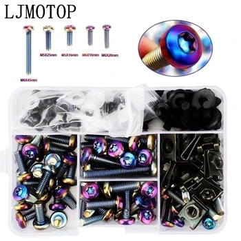 

For Kawasaki ZX9R ZXR400 ZZR600 VERSYS 1000 Z1000 ZX10R Universal CNC Motorcycle Fairing screws Bolt outer Hexangular Screw Nut