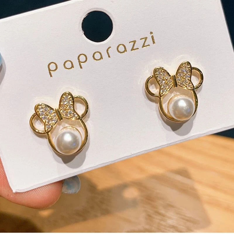 Pearl Mickey Earrings