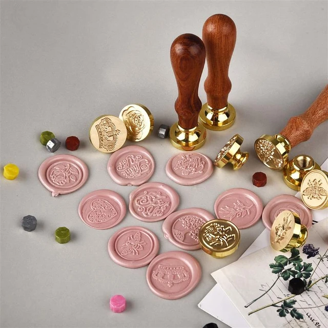 Brass Wax Seal Stamp Diy Fire Lacquer Greetings Gaisy Rose Strawberry  Flower Wasp Seals Wedding Invitation