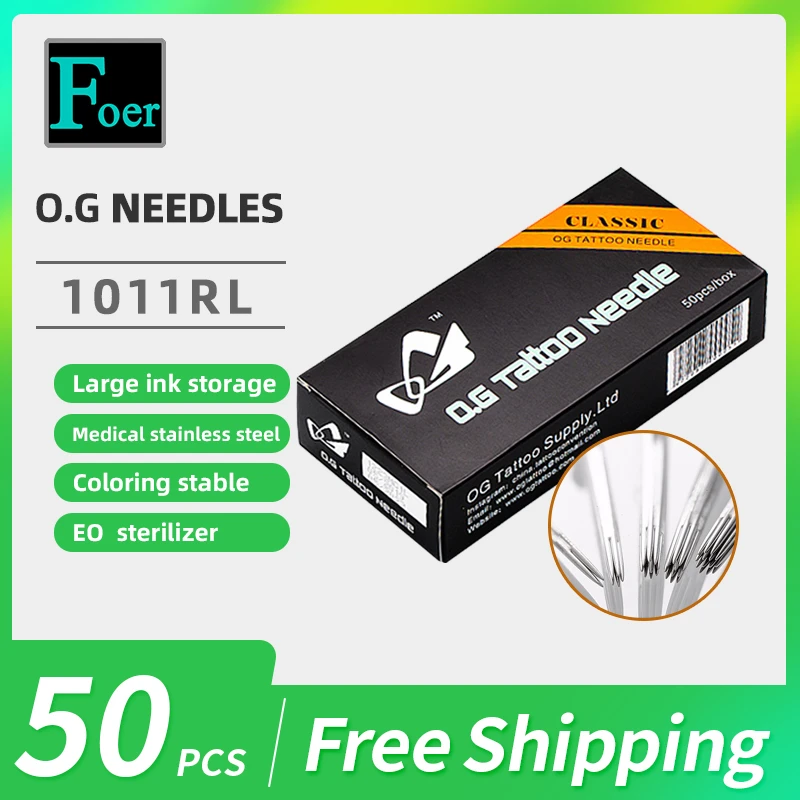 

O.G Tattoo Needles Sterile For Machines Microblading Microblading Tattoo Machine Makeup Magnum Roller Disposable Sterile 1011RL