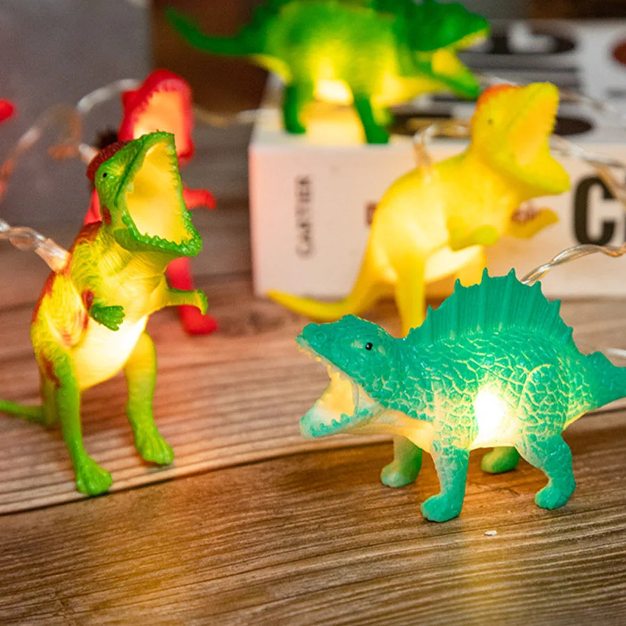 Novelty Dinosaur String Light AA Battery Children Birthday Christmas Fairy Gift Light Children Kids Bedroom Party Garland Light