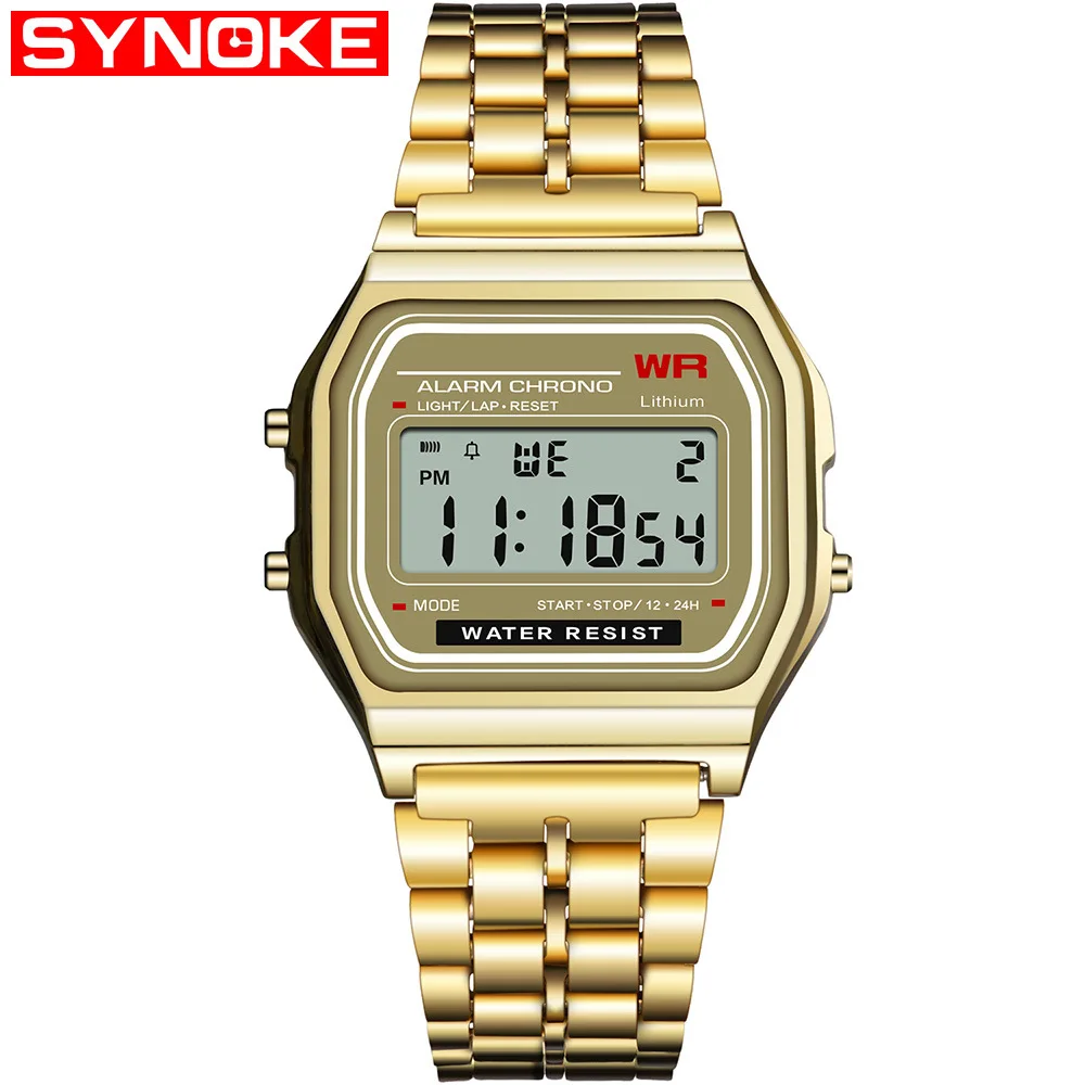 

Square Retro Small Gold Table Trend Students Electronic Watch Square Alloy Belt Watch F91 Classic Style with Numbers Watch