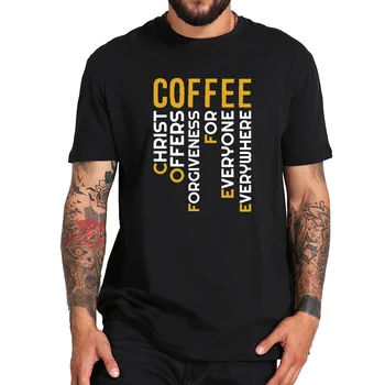 

Christ Offers Forgiveness For Everyone Everywhere Phrase Coffee Effect Black Letter T shirt