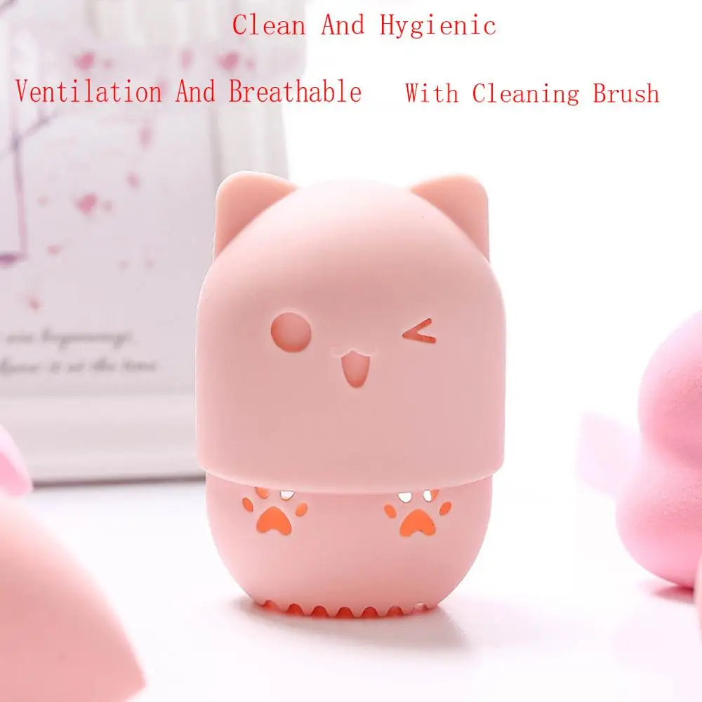 

Practical Sponge Drying Holder Silicone Beauty Make up Egg Stand Cosmetics Blender Case Sponges Makeup Rack Powder Puff #4C21
