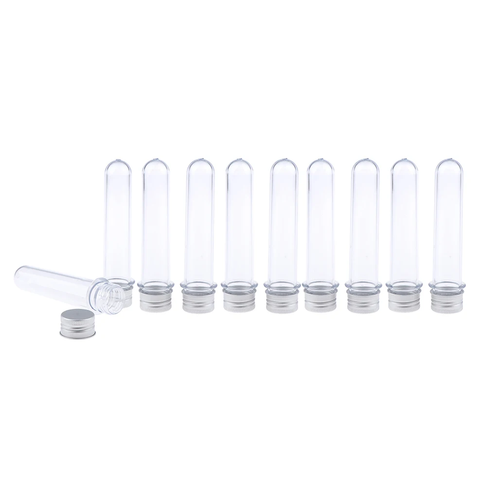 10-Pack of 50ml Plastic Sample Storage Cosmetic Herb Spice Specimen Vial Container w/ Screw on Caps 10-Pack of 50ml Plastic Sample Storage Cosmetic Herb Spice Specimen Vial Container w/ Screw on Caps