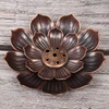 New 1PC Alloy Incense Burner Stick Holder Plate Buddhism Lotus Censer Bronze Nasturtium Incense Burner ► Photo 2/6