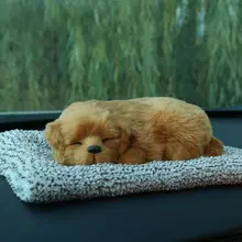 Щенок собака домашний питомец кокер прекрасный игрушечное Животное Плюшевые спящие собаки со звуком идеальный подарок на день рождения кукольные украшения T