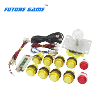 

Yellow buttons 8p joystick arcade DIY KIts use computer /tv android game console For homemade arcade kit