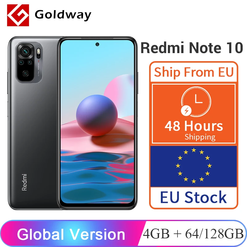 Versión Global Xiaomi Redmi Note 10 4GB 64GB 128GB teléfono móvil Snapdragon 678 de 6,43 Pantalla AMOLED 33W de carga