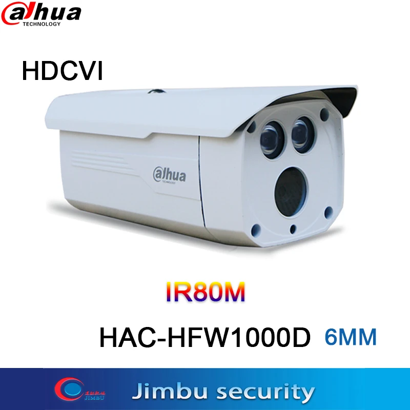 

Original Dahua 1mp HD Bullet Outdoor HDCVI Camera HAC-HFW1000D IR80m Waterproof Work with Xvr Hxvr with BNC English Version