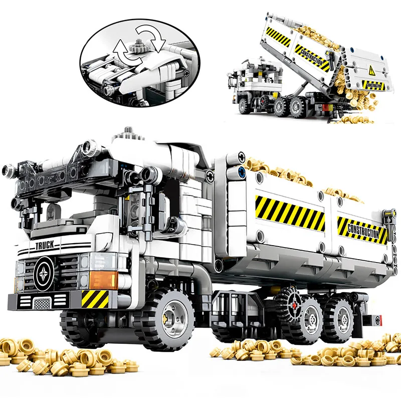 

799Pcs Technic Engineering Truck Building Blocks compatible Legoingly Technic Vehicle Car Bricks Educational DIY Toys Children