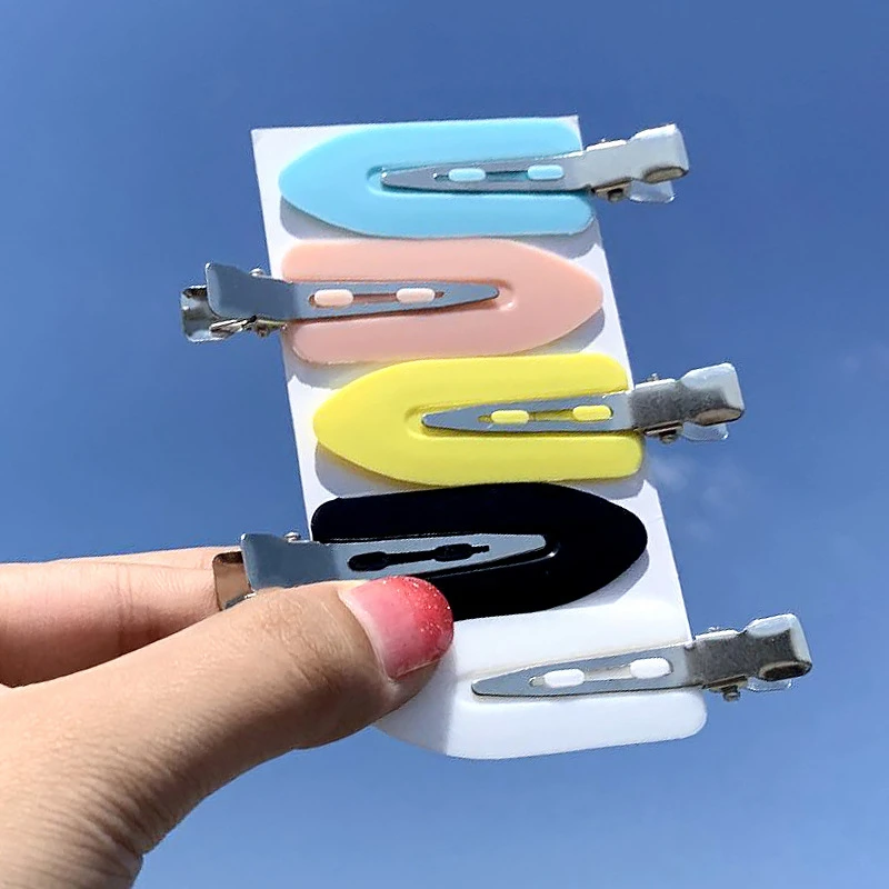 

Duckbill Clip Hairdressing Hair Clip 2pcs Side Clip Paragraph Hairpin No Trace Bangs Small Leaf Hair Accessories For Women Girls