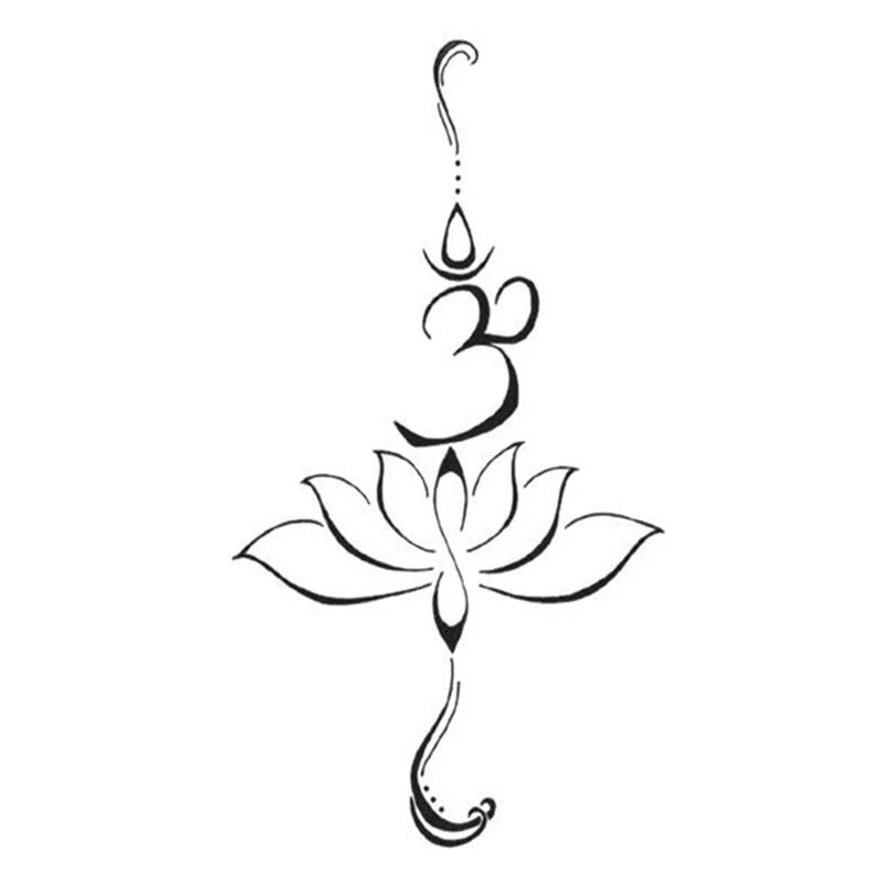 蓮の花一時的なタトゥーステッカー防水幾何女の子女性ボディアートメイク Tattoo Sticker Waterproof Temporary Tattoo Stickertemporary Tattoo Sticker Aliexpress